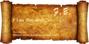 Flas Barabás névjegykártya